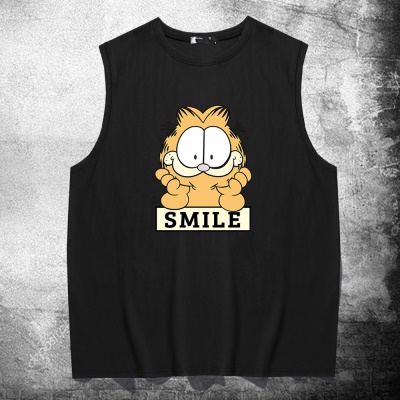 T-shirt Garfield sans manches avec gilet de sport en coton