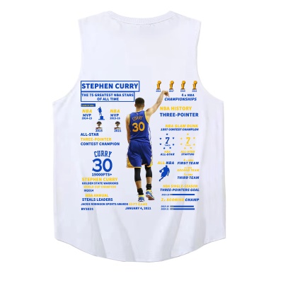 Maillot de basket-ball OCREA Warrior Curry avec ourlet en forme d'arc lâche