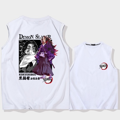 OCREA maillot de basket-ball imprimé anime japonais en coton avec des épaules et un gilet ample