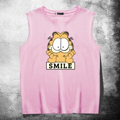 T-shirt Garfield sans manches avec gilet de sport en coton