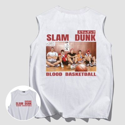 OCREA maillot de basket-ball slam dunk maître anime imprimé gilet ample en coton