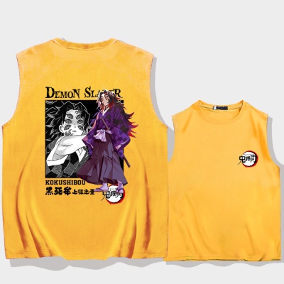 OCREA maillot de basket-ball imprimé anime japonais en coton avec des épaules et un gilet ample