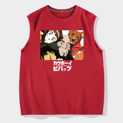 OCREA maillot de basket-ball cartoon anime loose col rond coton