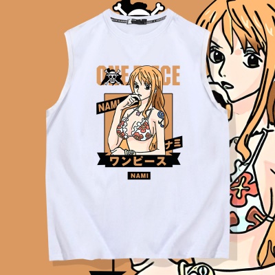 Maillot de basket-ball OCREA imprimé One Piece Nami avec gilet d'épaule en coton ample