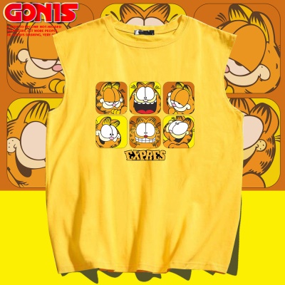 T-shirt sans manches Garfield avec gilet ample