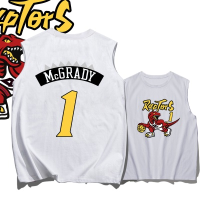 Gilet de sport Raptors n ° 1 Sous-chemise sans manches à col rond ample