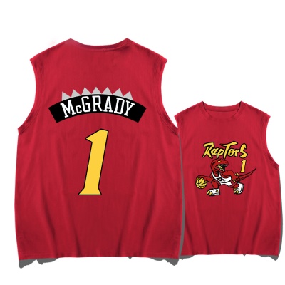 Gilet de sport Raptors n ° 1 Sous-chemise sans manches à col rond ample