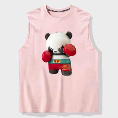 OCREA maillot de basket-ball boxe cartoon panda gilet en coton lâche