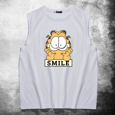 T-shirt Garfield sans manches avec gilet de sport en coton