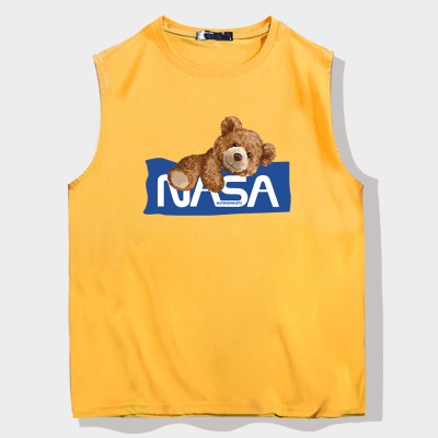 OCREA maillot de basket-ball nasa uni ourson gilet à épaules larges en coton
