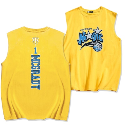 T-shirt sans manches en coton avec col rond et gilet ample