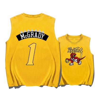 Gilet de sport Raptors n ° 1 Sous-chemise sans manches à col rond ample