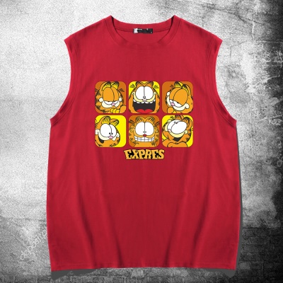 T-shirt sans manches Garfield avec gilet ample