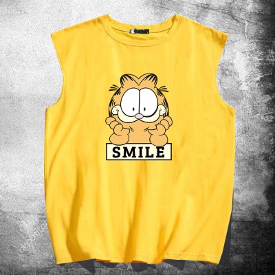 T-shirt Garfield sans manches avec gilet de sport en coton