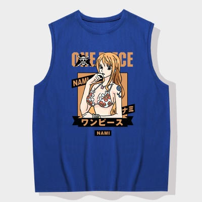 Maillot de basket-ball OCREA imprimé One Piece Nami avec gilet d'épaule en coton ample