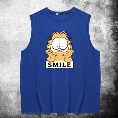 T-shirt Garfield sans manches avec gilet de sport en coton