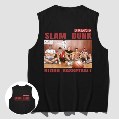 OCREA maillot de basket-ball slam dunk maître anime imprimé gilet ample en coton