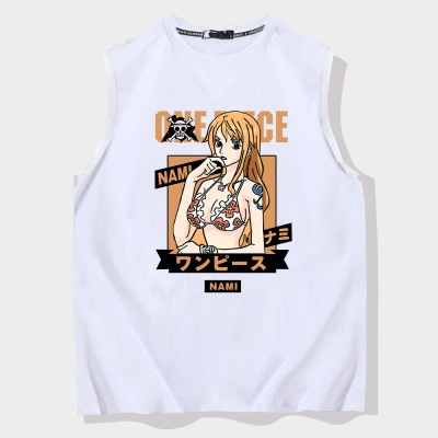Maillot de basket-ball OCREA imprimé One Piece Nami avec gilet d'épaule en coton ample