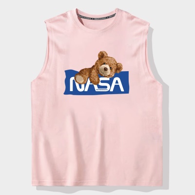 OCREA maillot de basket-ball nasa uni ourson gilet à épaules larges en coton