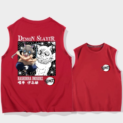 OCREA maillot de basket-ball japonais anime large épaules sans manches gilet en coton