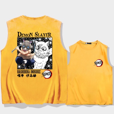 OCREA maillot de basket-ball japonais anime large épaules sans manches gilet en coton