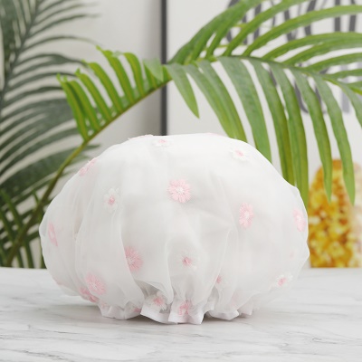 Bonnet de bain à double couche en fil de filet
