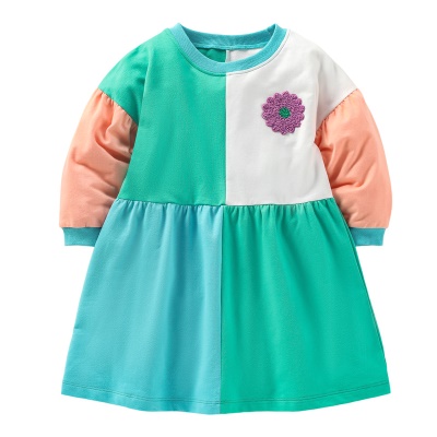 Little maven robe pour fille patchwork couleur coton imprimé