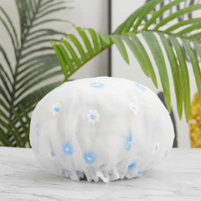 Bonnet de bain à double couche en fil de filet