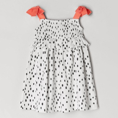 Robe à pois à bretelles pour fille
