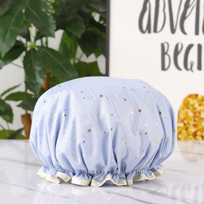 Bonnet de bain imprimé en polyester et coton doré