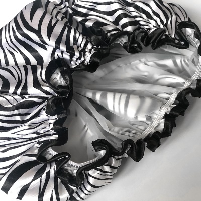 Bonnet de bain de mode à double couche avec fleurs