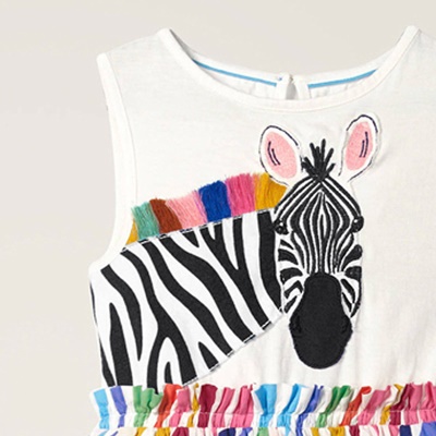 Robes pour filles jupes en coton sans manches tricotées pour enfants