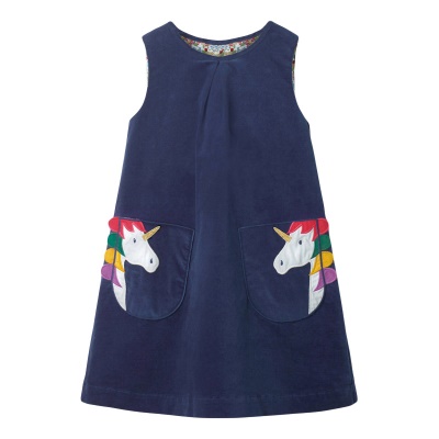 Robe de fille tricotée à rayures de couleur