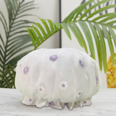 Bonnet de bain à double couche en fil de filet