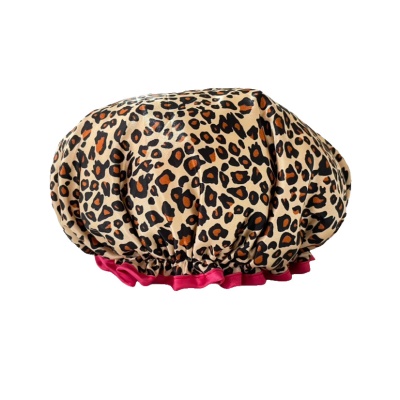 Bonnet de bain imprimé léopard