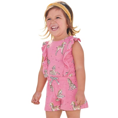 Ensemble deux pièces pour filles (T-shirt + short) tricot de coton