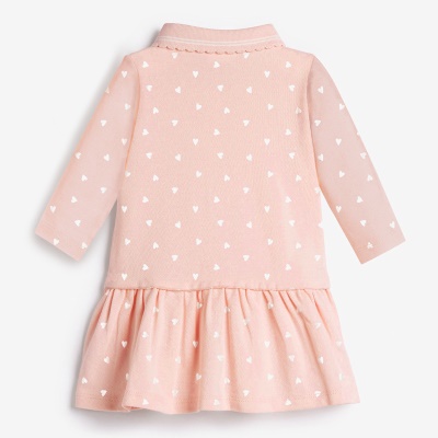 Petite robe maven pour les filles avec revers tricot lapin imprimé