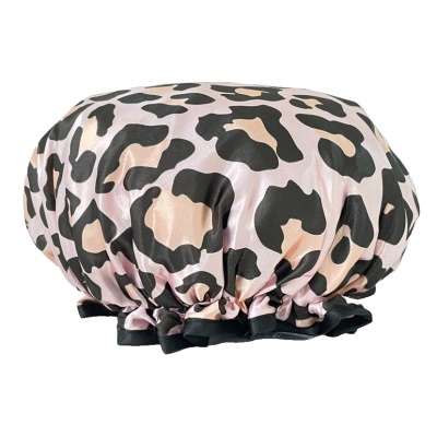 Bonnet de bain imprimé léopard