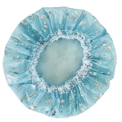 Bonnet de bain double couche en dentelle de filet léger