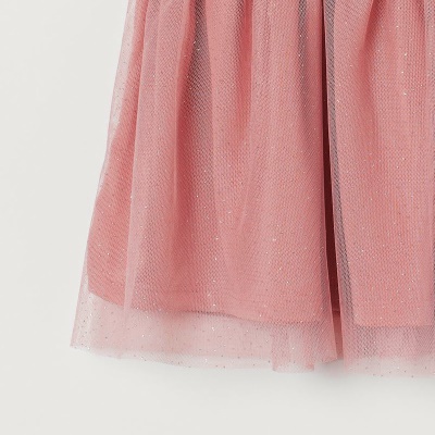Petite robe maven coton lapin imprimé rose pour les filles
