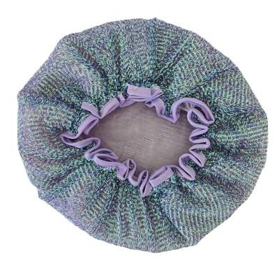 Bonnet de bain en tissu fantaisie doré