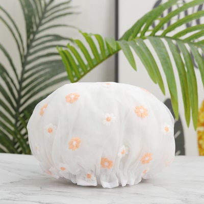 Bonnet de bain à double couche en fil de filet