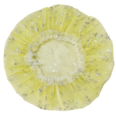 Bonnet de bain double couche en dentelle de filet léger