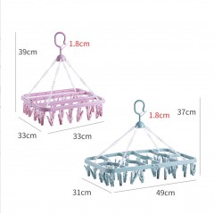Séchoir à linge avec des pinces