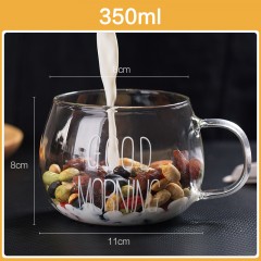 Tasse en verre épaissie et résistante a haute température