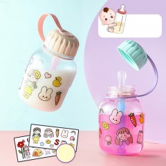 Bouteille en Plastique résistant de paille en silicone 480ml pour enfant