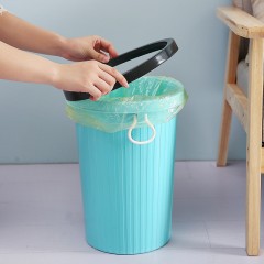 Poubelles en caoutchouc à manche sans fermeture muni Anneau pour maintien sac à ordures