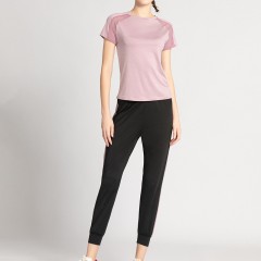 Ensemble tenue de sport Short et t-shirt à manches courtes respirant 2 pièces