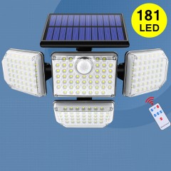 Lampe solaire extérieure à induction humaine grand angle détecteur de mouvement