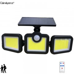 Lampe solaire extérieure à induction humaine grand angle détecteur de mouvement